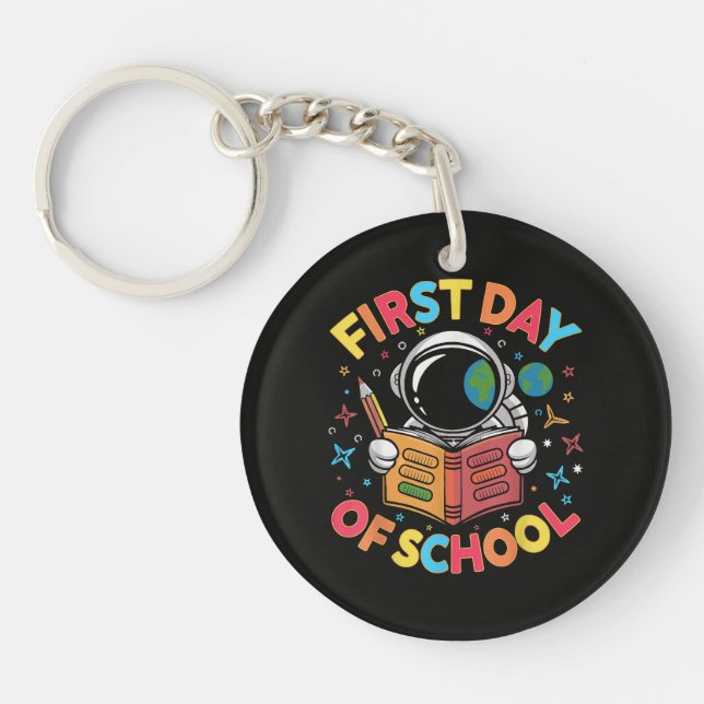 Porte-clefs Premier jour d'école Astronaute Espace Retour à l' (Devant)