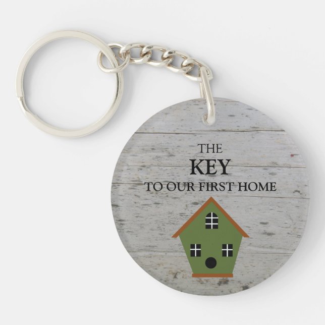 Porte-clefs Première clé à la maison de volière à notre (Devant)