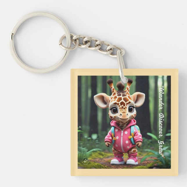 Porte-clefs "Première Escapade de la Giraffe" (Devant)