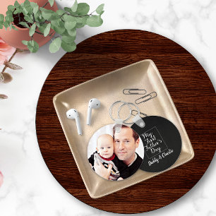 Porte-clefs Première Fête des pères Daddy and Me Chalkboard