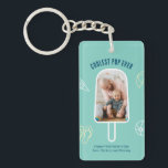 Porte-clefs Première Fête des pères Photo personnalisée Drôle<br><div class="desc">Cadeau de Fête des pères personnalisé pour votre père pour célébrer la Fête des pères. Que ce soit pour un nouveau père, un beau père, un père ancien et classique, ou un papa-to-be, la fonction de texte personnalisé vous couvrira. Vous pouvez modifier le texte à votre texte désiré et télécharger...</div>