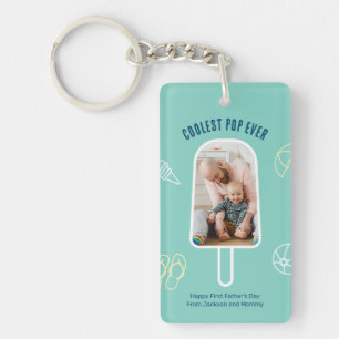 Porte-clefs Première Fête des pères Photo personnalisée Drôle 