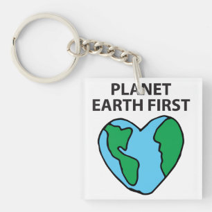 Porte-clefs Première Icône écologique Joyeuse Clipart terrestr