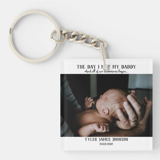 Porte-clefs Première photo de Fête des pères (Devant)