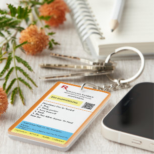 Porte-clefs Prescription conçue
