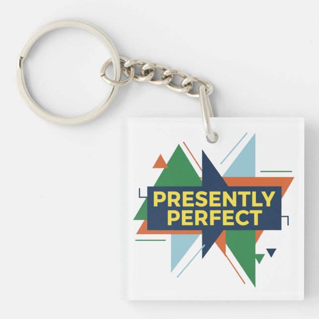 Porte-clefs Presently Perfect Abstract Modern (Devant)