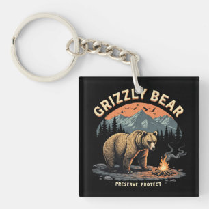 Porte-clefs Préserver et protéger l'ours grizzli