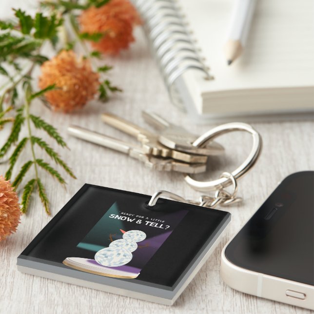 Porte-clefs Prêt pour un peu de neige et dire à Discoball Snow (Devant Droit)