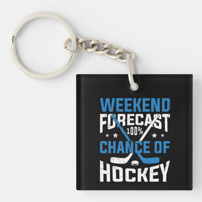 Porte-clefs Prévisions de fin de semaine 100 % Hockey (Devant)