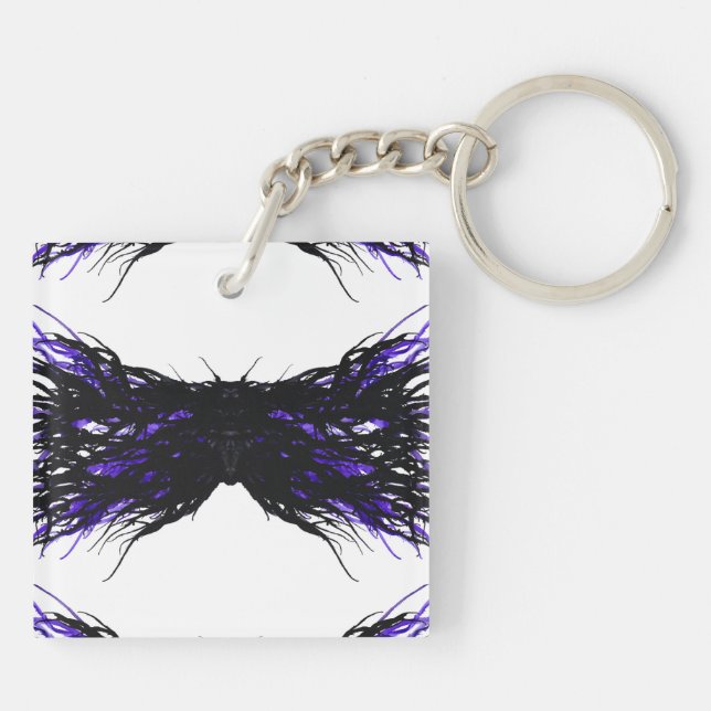 Porte-clefs Pride Abstract 7 Deadly Sins Alcohol Ink Art (Dos)