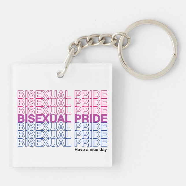 Porte-clefs Pride bisexuelle acrylique (Dos)