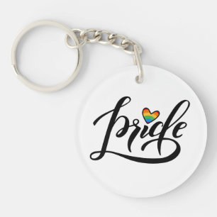 Porte-clefs Pride Script Heart