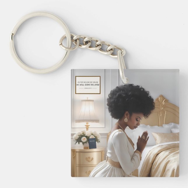 Porte-clefs Prier Mère Acrylique (Devant)