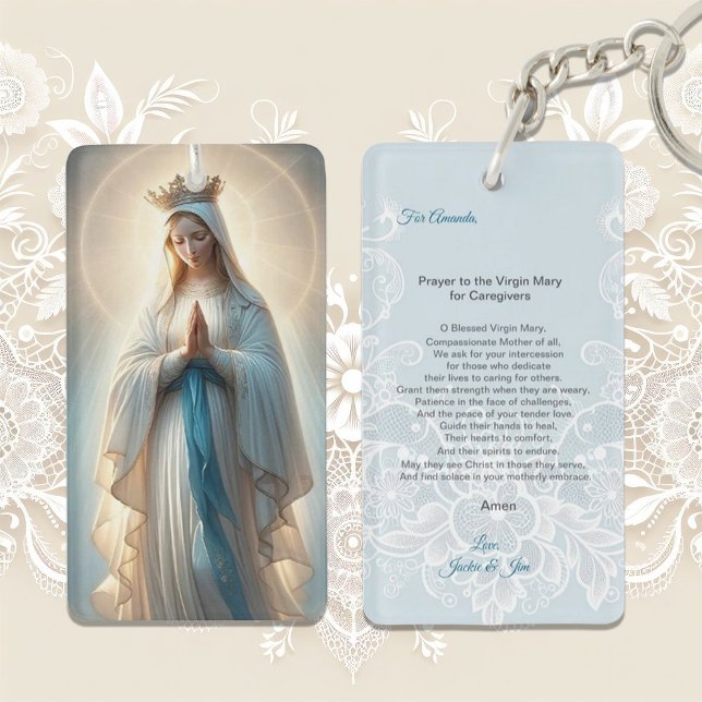 Porte-clefs Prière à la Vierge Marie pour les soignants (Créateur téléchargé)