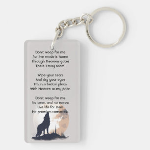 Porte-clefs Prière commémorative Loup solitaire Howling animal
