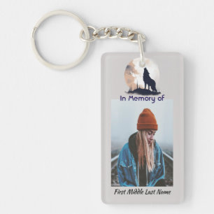 Porte-clefs Prière commémorative Loup solitaire Howling animal