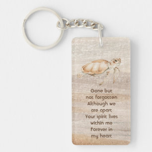 Porte-clefs Prière photo commémorative Sandy Beach Sea Turtle