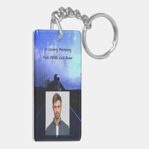 Porte-clefs Prière photo Memorial Motorcycle Biker