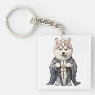 Porte-clefs Priest King Siberian Husky Dog
