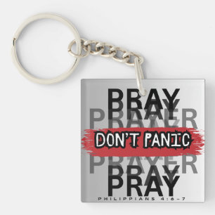 Porte-clefs Priez, ne paniquez pas