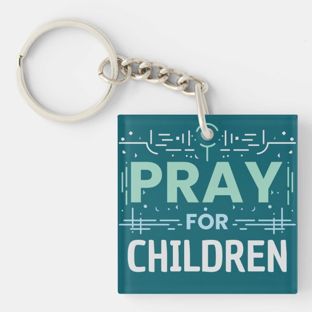 Porte-clefs Priez Pour Les Enfants (Devant)
