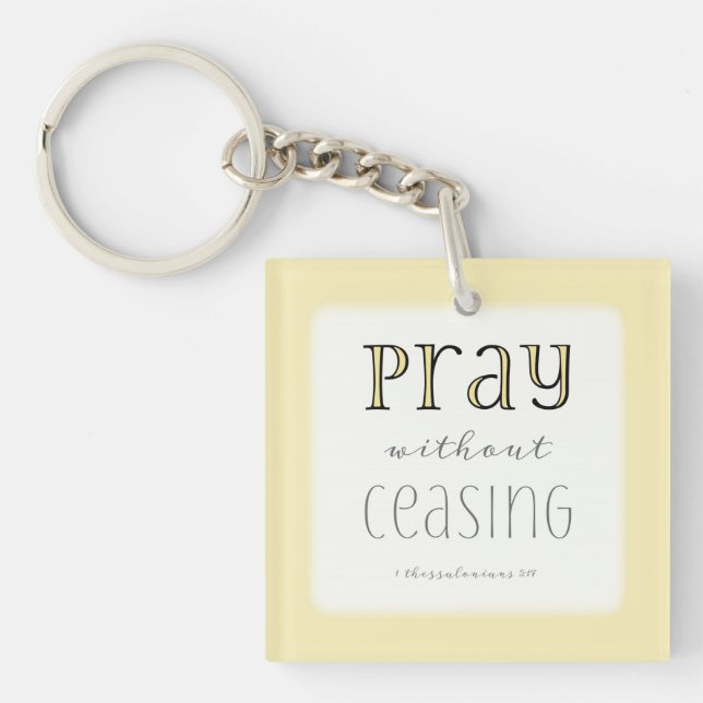 Porte-clefs Priez sans cesse - 1 Thes 5:17 (Devant)