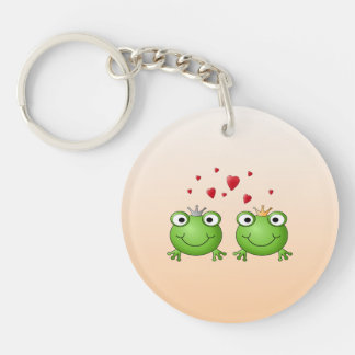 Porte-clefs Prince de grenouille et princesse de grenouille,