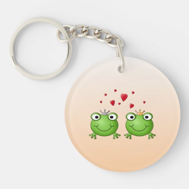 Porte-clefs Prince de grenouille et princesse de grenouille, (Devant)