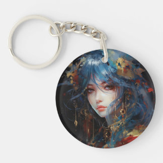 Porte-clefs Princesse Anime Aquarelle