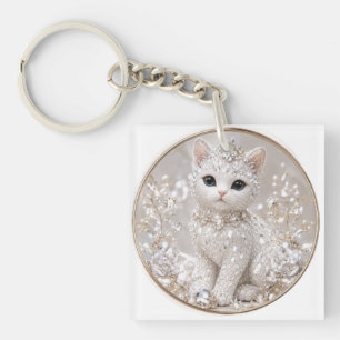 Porte-clefs Princesse Diamant Époustouflante Chat   Luxe de Ha