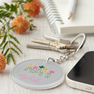 Porte-clefs Printemps et été Filles de la Personnaliser Floral