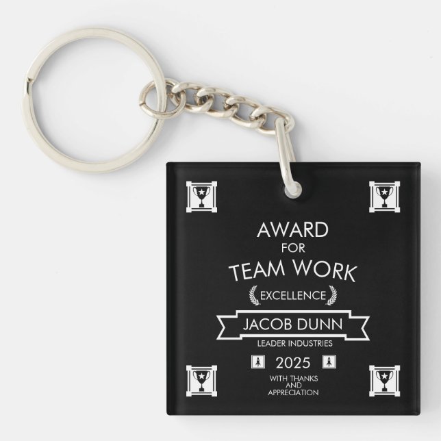 Porte-clefs Prix de travail de l'équipe d'entreprise (Devant)
