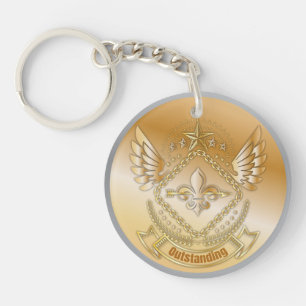 Porte-clefs Prix en Or Argent Exceptionnel Personnalisé NOM