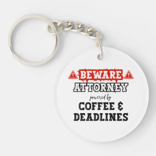 Porte-clefs Procureur Actionné Par Café & Délais Avocat