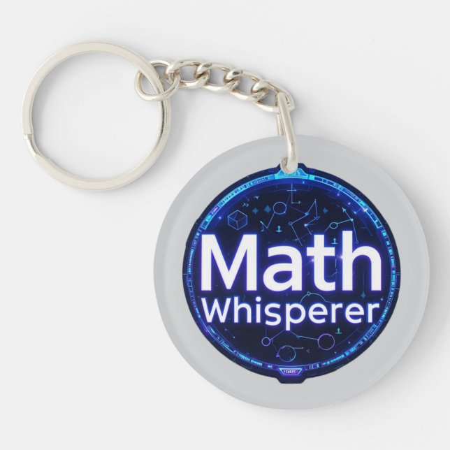 Porte-clefs Prof de maths chuchoteur de maths (Devant)
