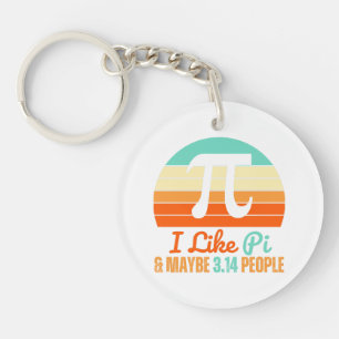 Porte-clefs Prof de maths drôle 14 mars Pi Day Merch J'aime