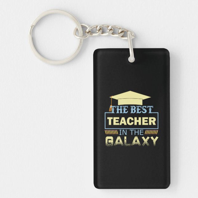 Porte-clefs Professeur Cadeaux | Le Meilleur Enseignant Dans L (Devant)