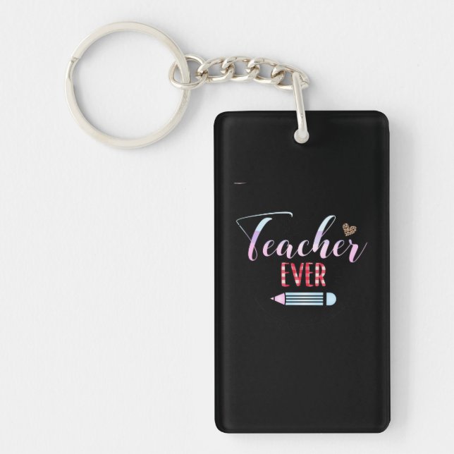 Porte-clefs Professeur Cadeaux | Meilleur enseignant jamais (Devant)