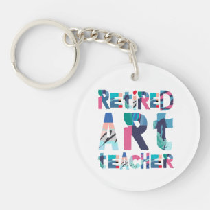 Porte-clefs Professeur d'art à la retraite Enseignement Cadeau