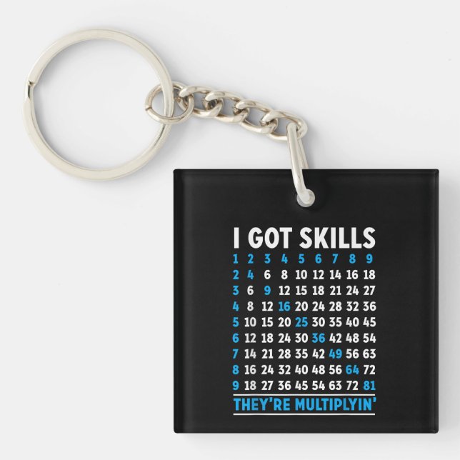 Porte-clefs Professeur de mathématiques Classe I A Des Compéte (Devant)