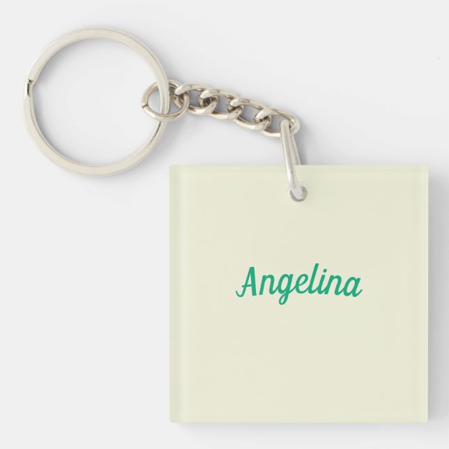 Porte-clefs Professional Plain Modern Elegant Beige Your Name (Devant)