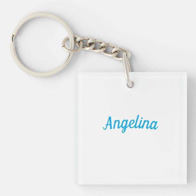 Porte-clefs Professional Plain Modern Elegant Blue Your Name (Devant)
