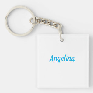 Porte-clefs Professionnel Élégant Moderne Simple Bleu Votre No