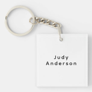 Porte-clefs Professionnel Élégant Moderne Simple Votre Nom