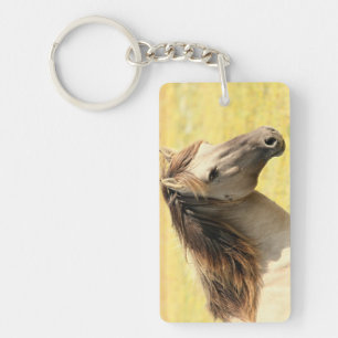 Porte-clefs Profil du cheval beige