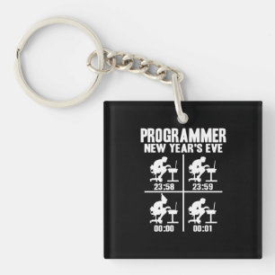Porte-clefs Programmeur Nouvel An jamais
