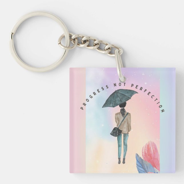 Porte-clefs Progrès non perfection (Devant)