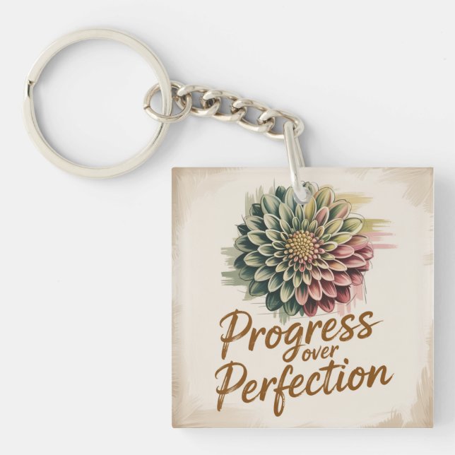 Porte-clefs Progrès Plutôt que Perfection (Devant)