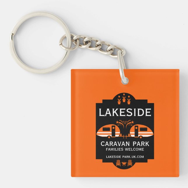 Porte-clefs Promotion du camping Caravan (Devant)
