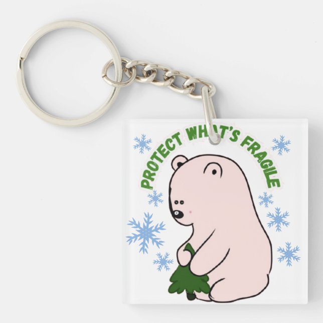 Porte-clefs Protéger ce qui est fragile (Devant)